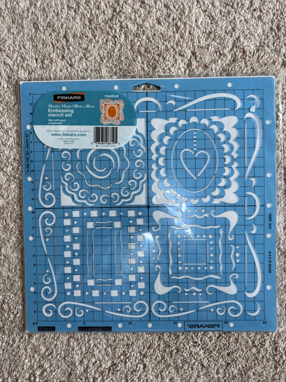 Fiskars ScrapBoss Mystical Themed Stencil Set 12x12 - Embossing Template